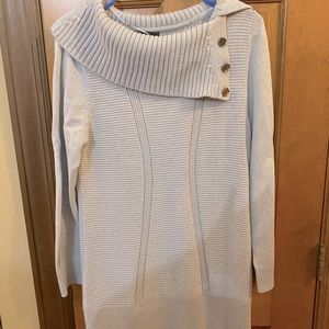 Style & Co Silver Shimmer Cowl Neck Sweater